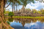 Mobumentálny chrám Bayon v Siem Reap