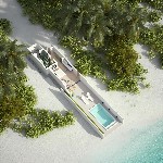 Beach pool villa - pôdorys