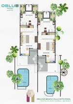 Deluxe Beach villa s bazénom - pôdorys