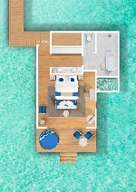 Vodná vila - pôdorys