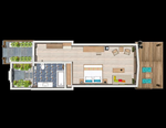 Deluxe villa na pláži - pôdorys