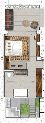 Apartmán, Otvorený plán, Vonkajšia vírivka