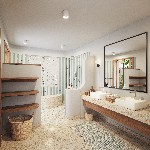 Sea Front vila, kúpeľňa